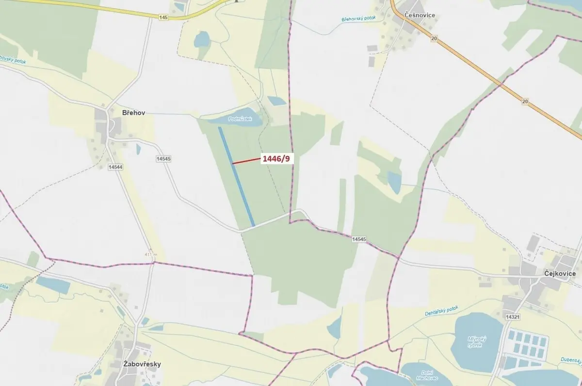 Prodej pozemku 19879 m², Břehov