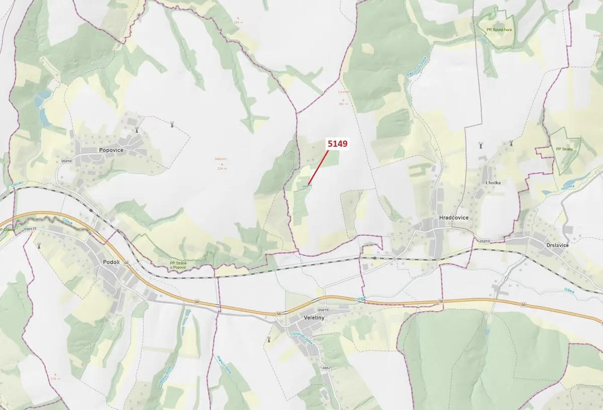 Prodej pozemku 694 m², Hradčovice