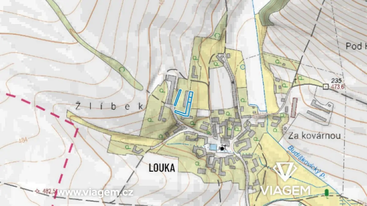 Prodej pozemku 311 m², Louka u Jemnice · Jemnice