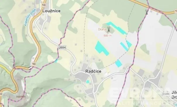 Prodej pozemku 43076 m², Radčice