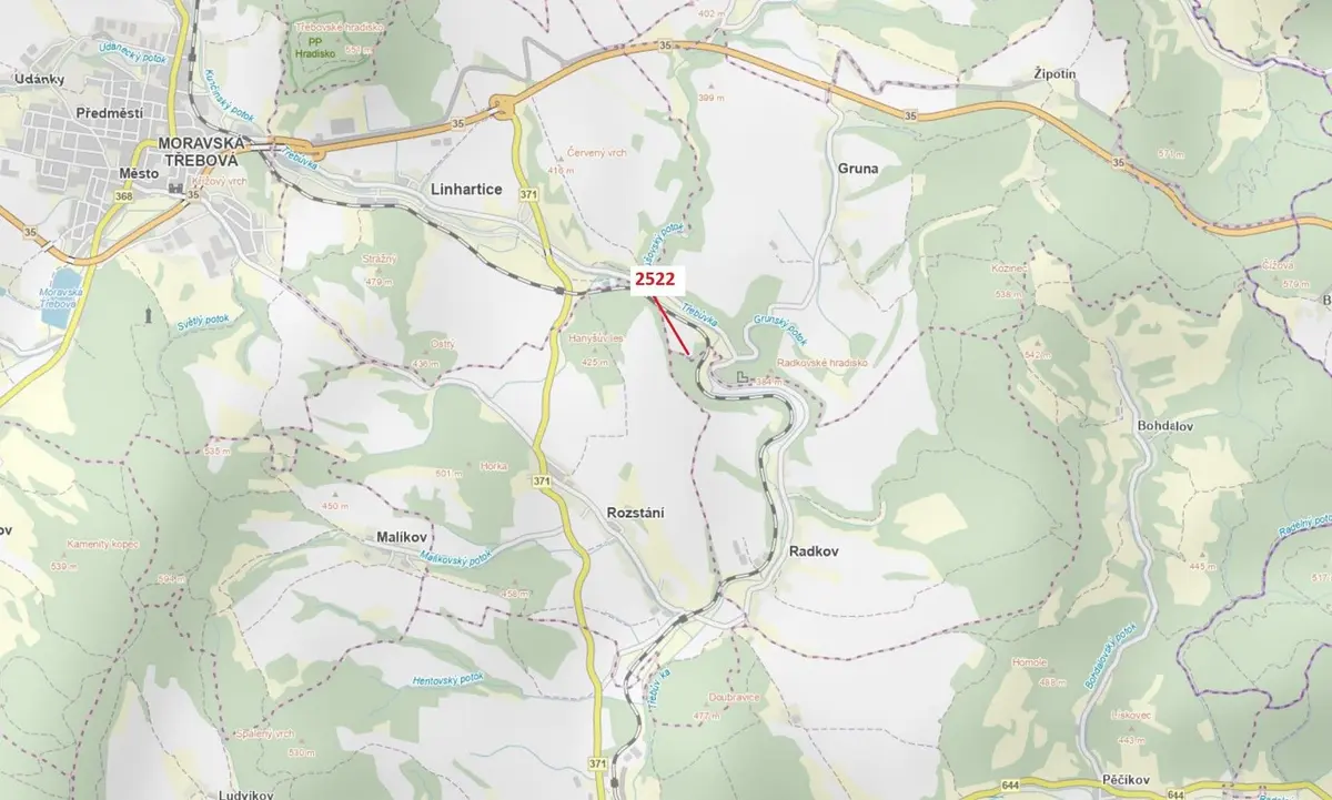 Prodej pozemku 284 m², Gruna