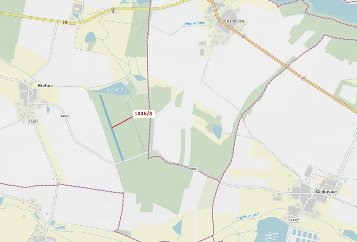Prodej pozemku 20146 m², Břehov