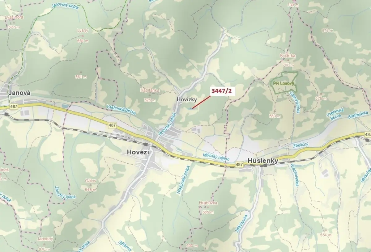 Prodej pozemku 550 m², Hovězí