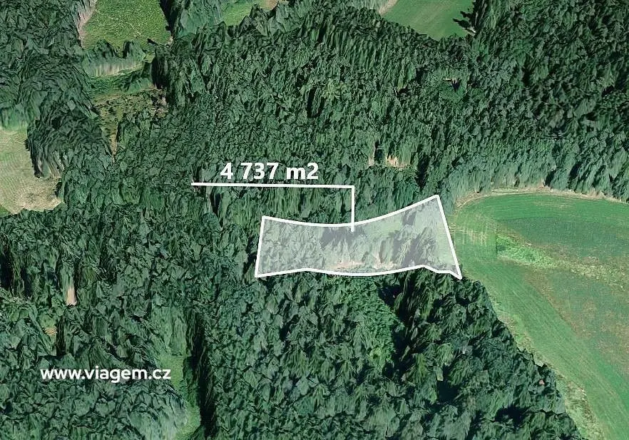 Prodej pozemku 2072 m², Studnice u Hlinska · Studnice