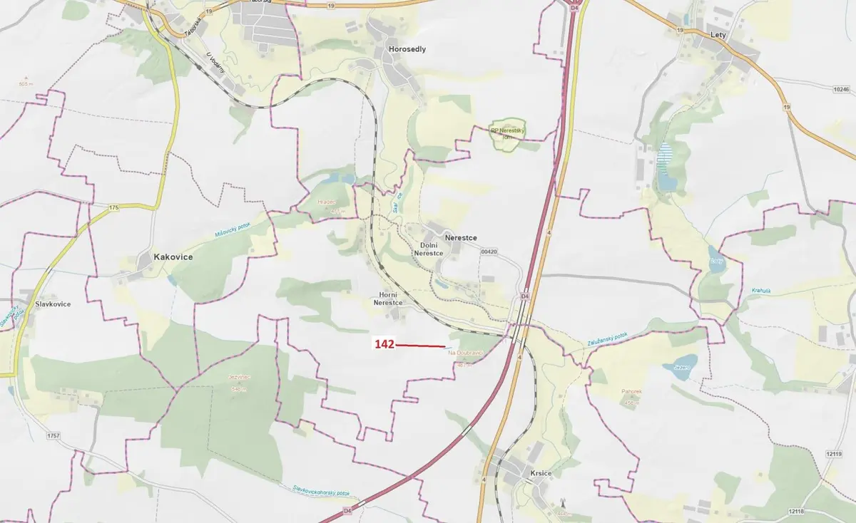 Prodej pozemku 145 m², Horní Nerestce · Nerestce