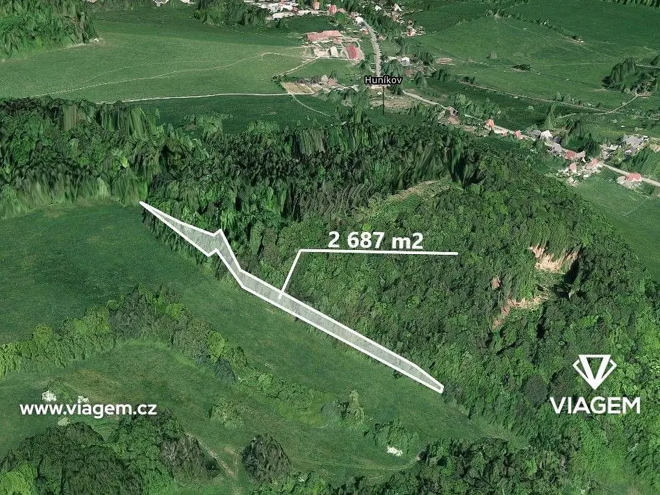 Prodej pozemku 1343 m², Dolní Kamenice · Česká Kamenice