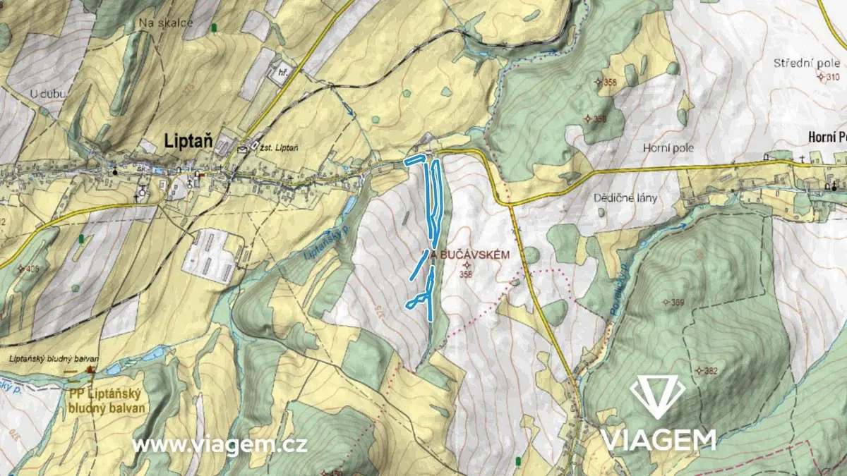 Prodej pozemku 3475 m², Liptaň