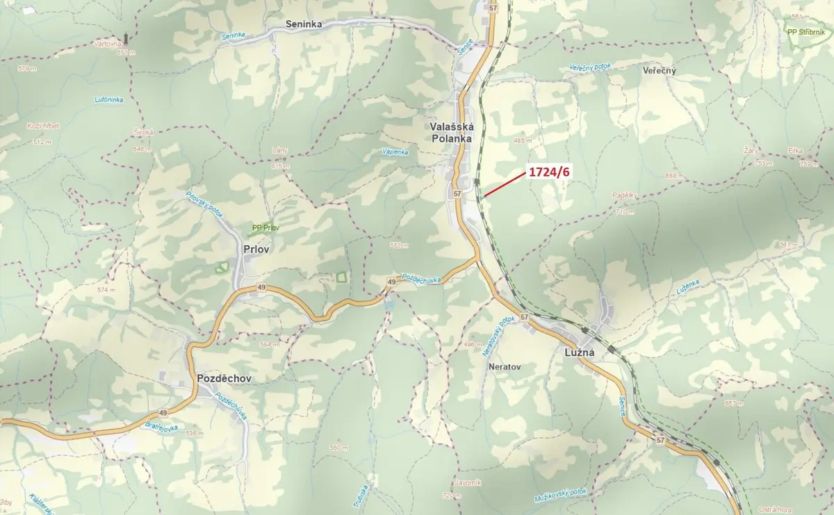 Prodej pozemku 762 m², Valašská Polanka
