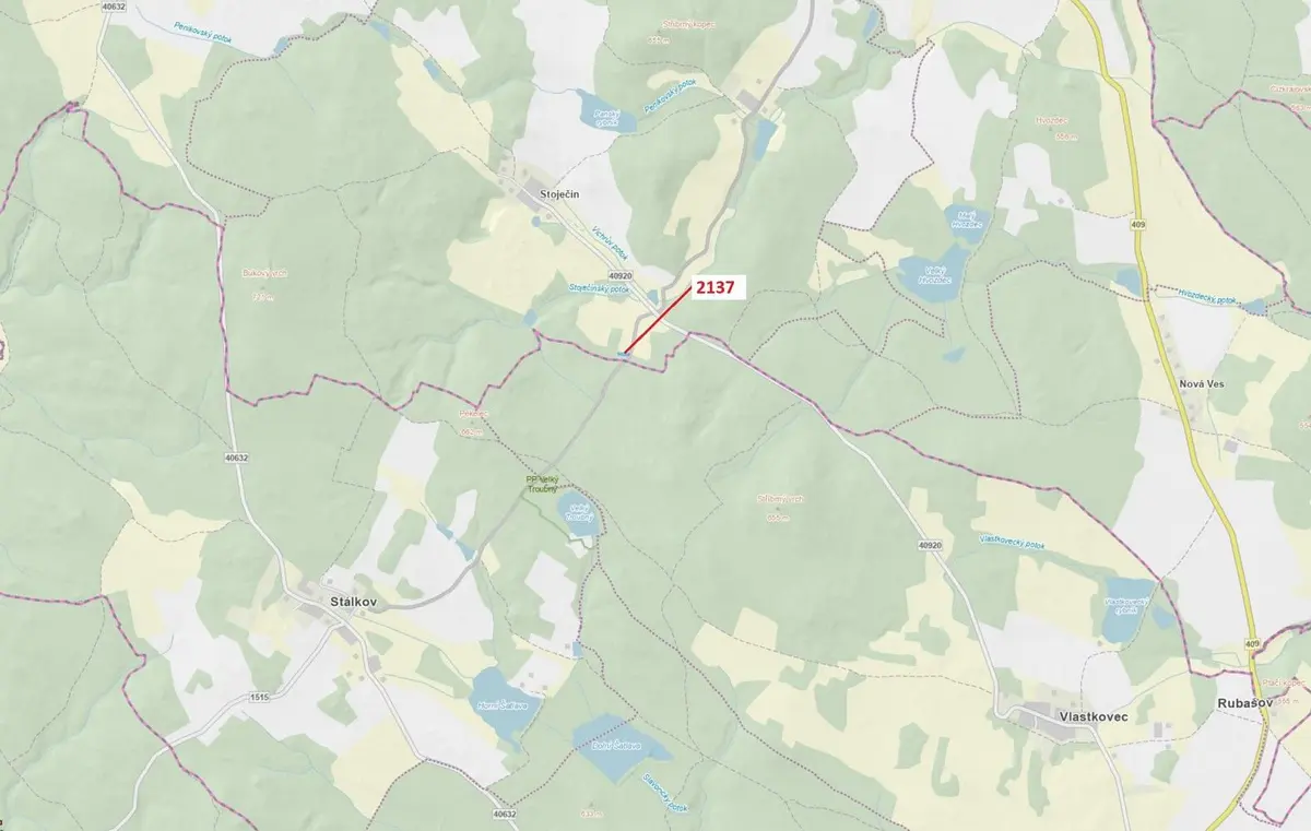 Prodej pozemku 833 m², Stoječín · Český Rudolec