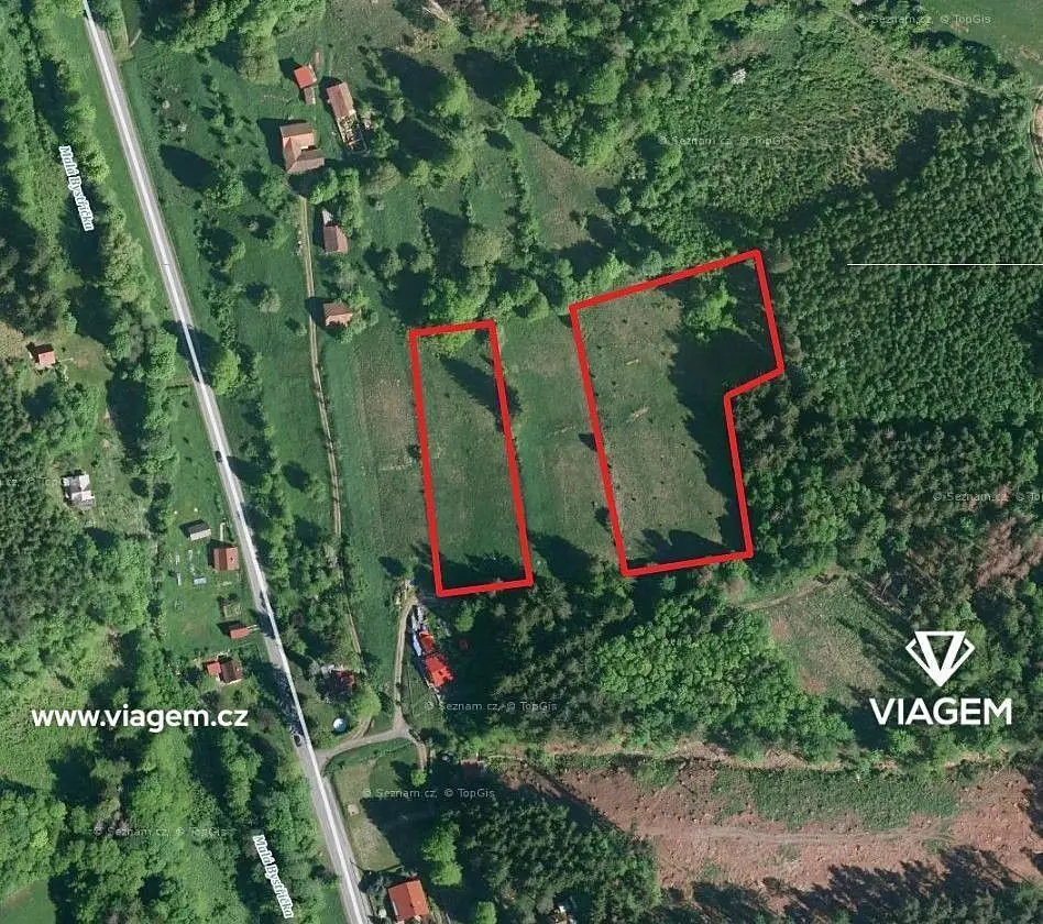 Prodej pozemku 2976 m², Malá Bystřice