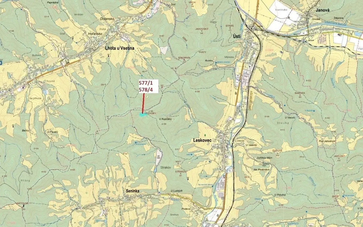Prodej pozemku 10642 m², Leskovec