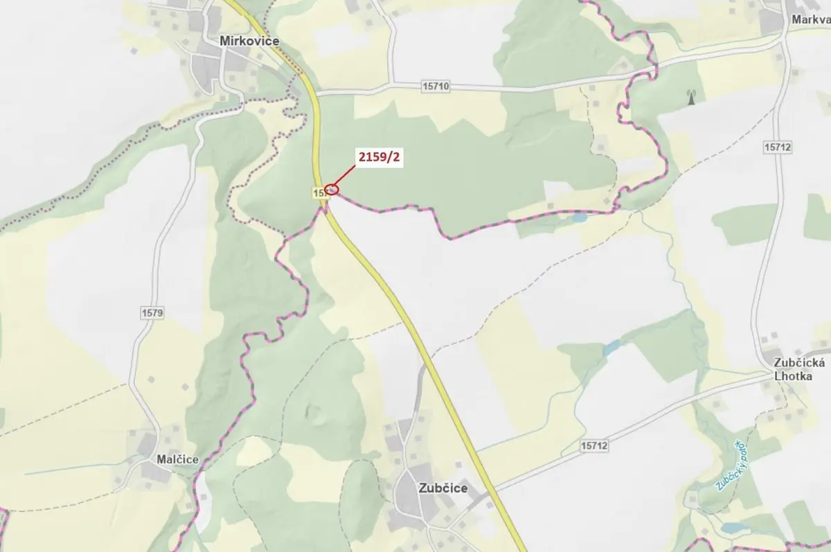 Prodej pozemku 90 m², Žaltice · Mirkovice