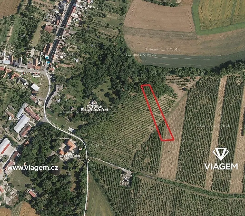 Prodej pozemku 1492 m², Zdislavice · Troubky-Zdislavice