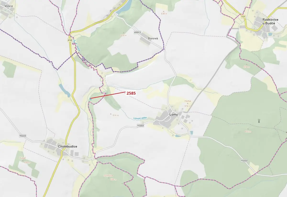 Prodej pozemku 774 m², Chotěbudice