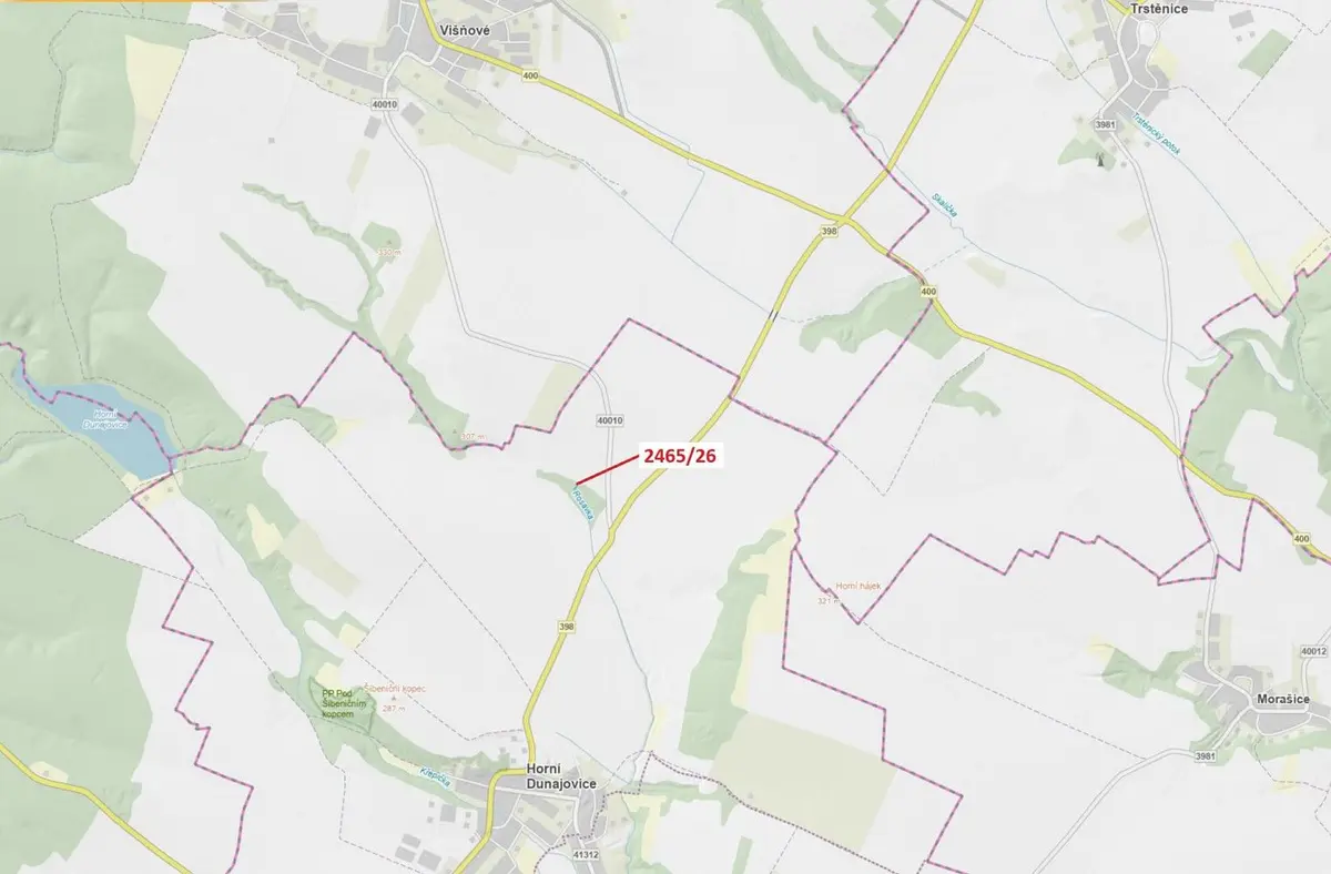 Prodej pozemku 178 m², Horní Dunajovice