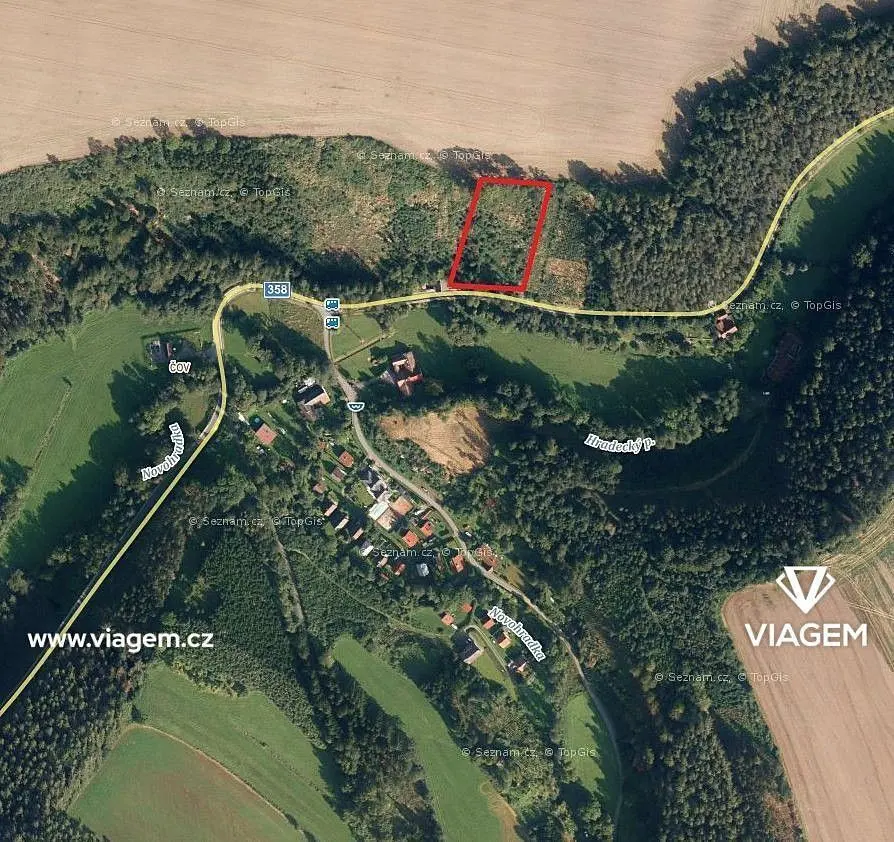 Prodej pozemku 3866 m², Mokrá Lhota · Nové Hrady