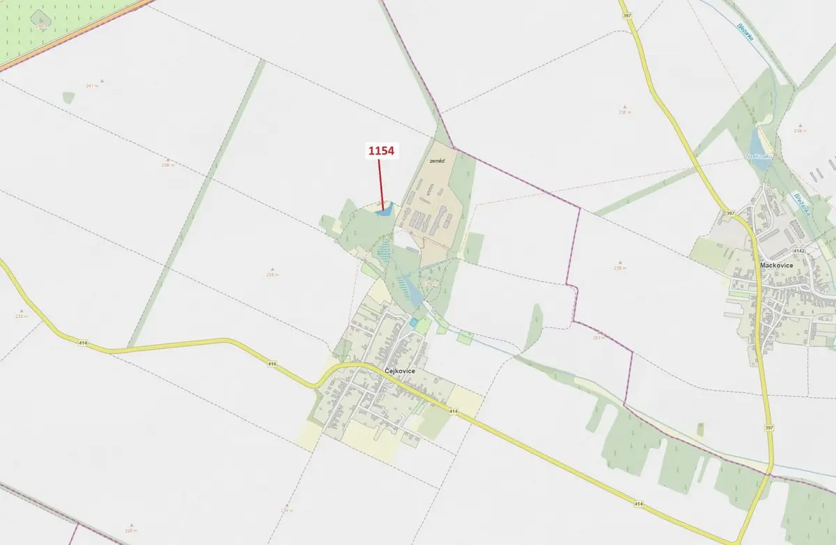 Prodej pozemku 1903 m², Čejkovice u Znojma · Čejkovice