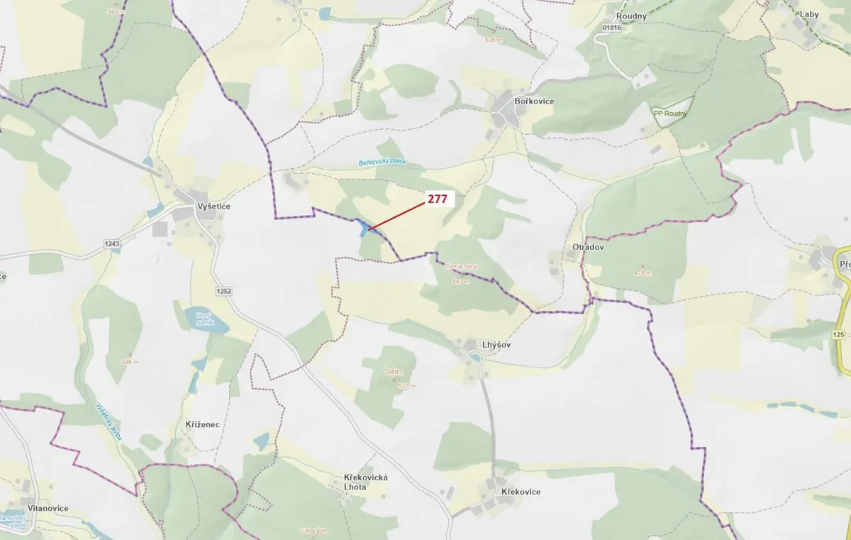 Prodej pozemku 4758 m², Zvěstov · okres Benešov Středočeský kraj