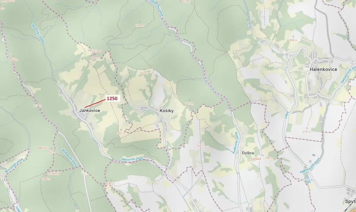 Prodej pozemku 563 m², Jankovice u Uherského Hradiště · Jankovice