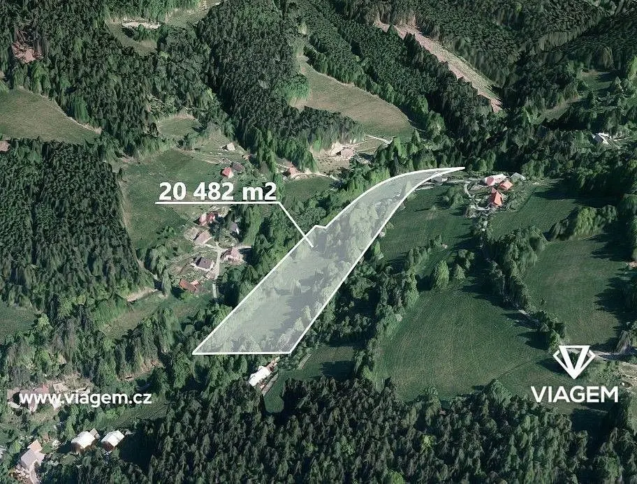 Prodej pozemku 2048 m², Valašská Bystřice