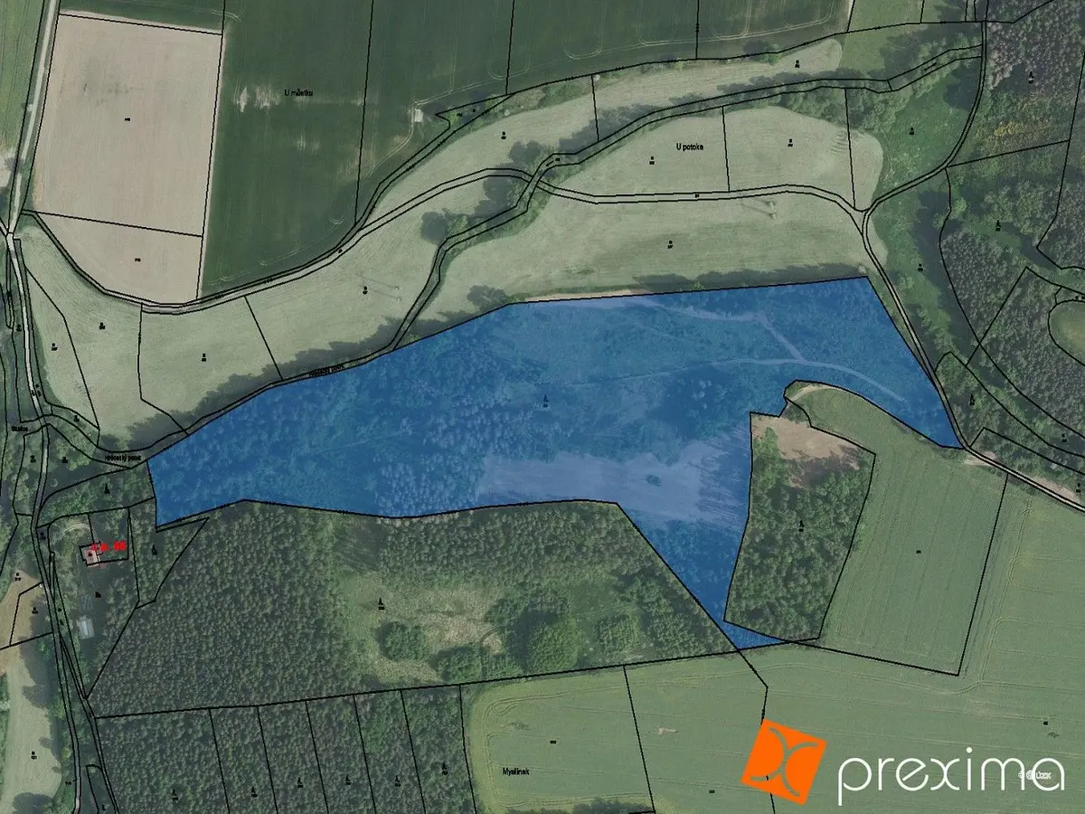 Prodej pozemku 3200 m², Boješice · Mirovice