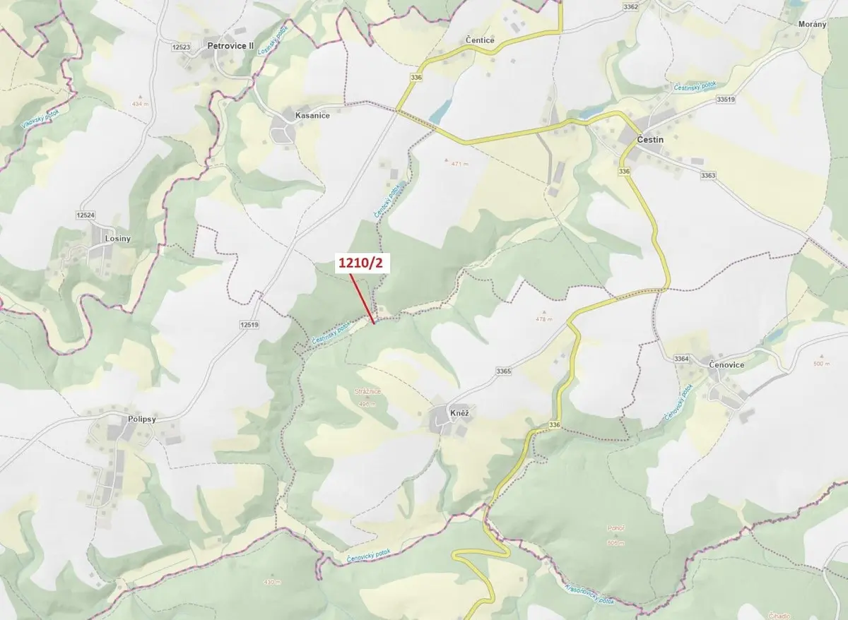 Prodej pozemku 633 m², Kněž u Čestína · Čestín