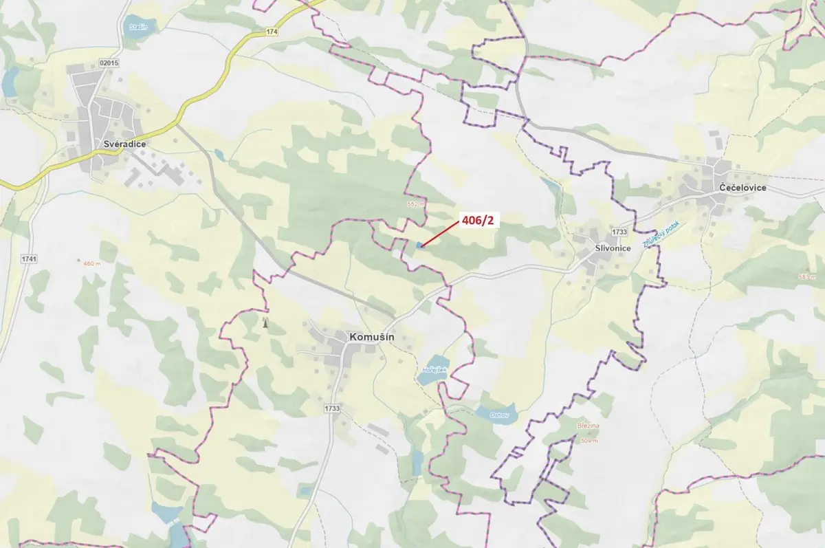 Prodej pozemku 1583 m², Čečelovice · okres Strakonice Jihočeský kraj