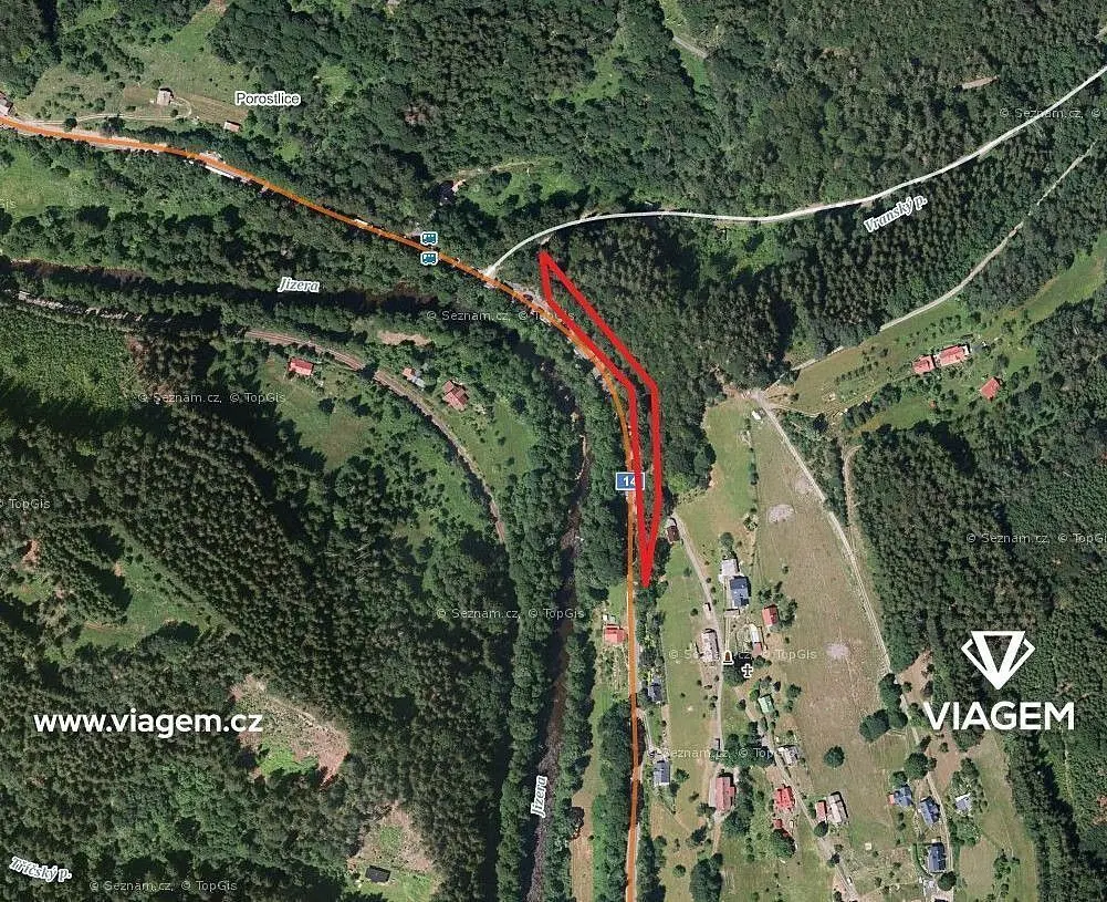 Prodej pozemku 1568 m², Buřany · Jablonec nad Jizerou