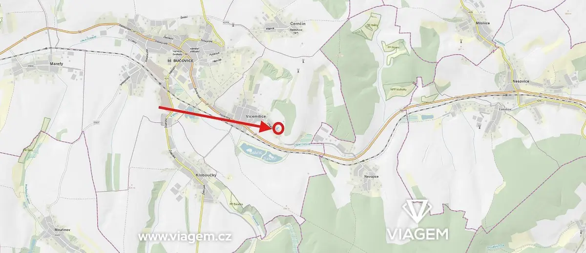 Prodej pozemku 920 m², Vícemilice · Bučovice