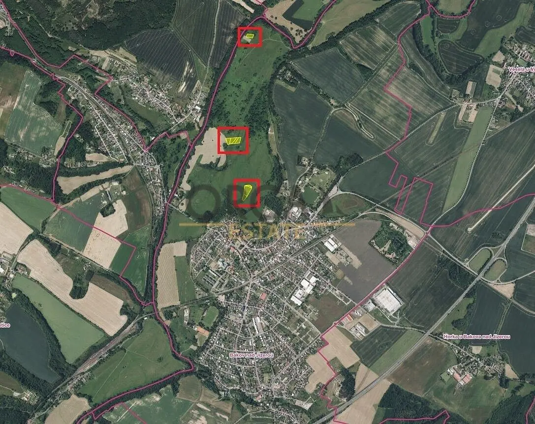 Prodej pozemku 5944 m², Nerudova · Bakov nad Jizerou