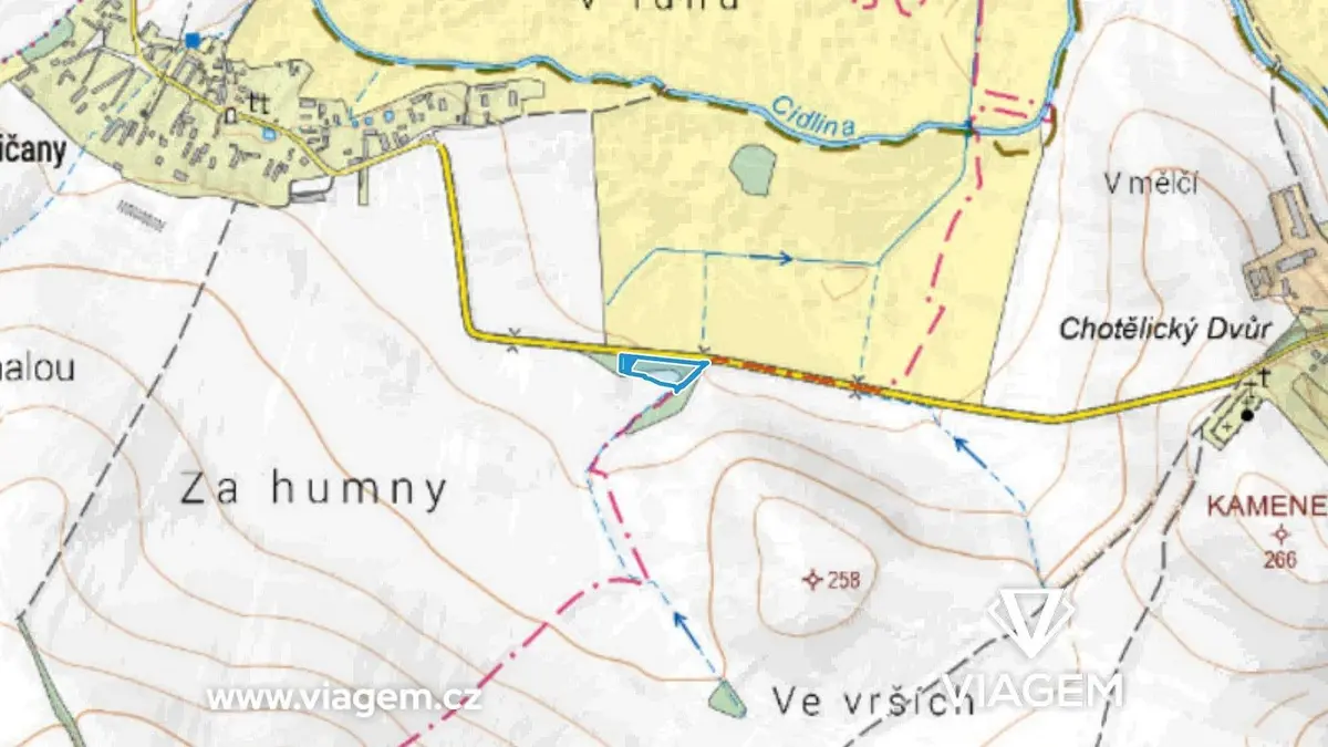 Prodej pozemku 896 m², Hrobičany · Sběř
