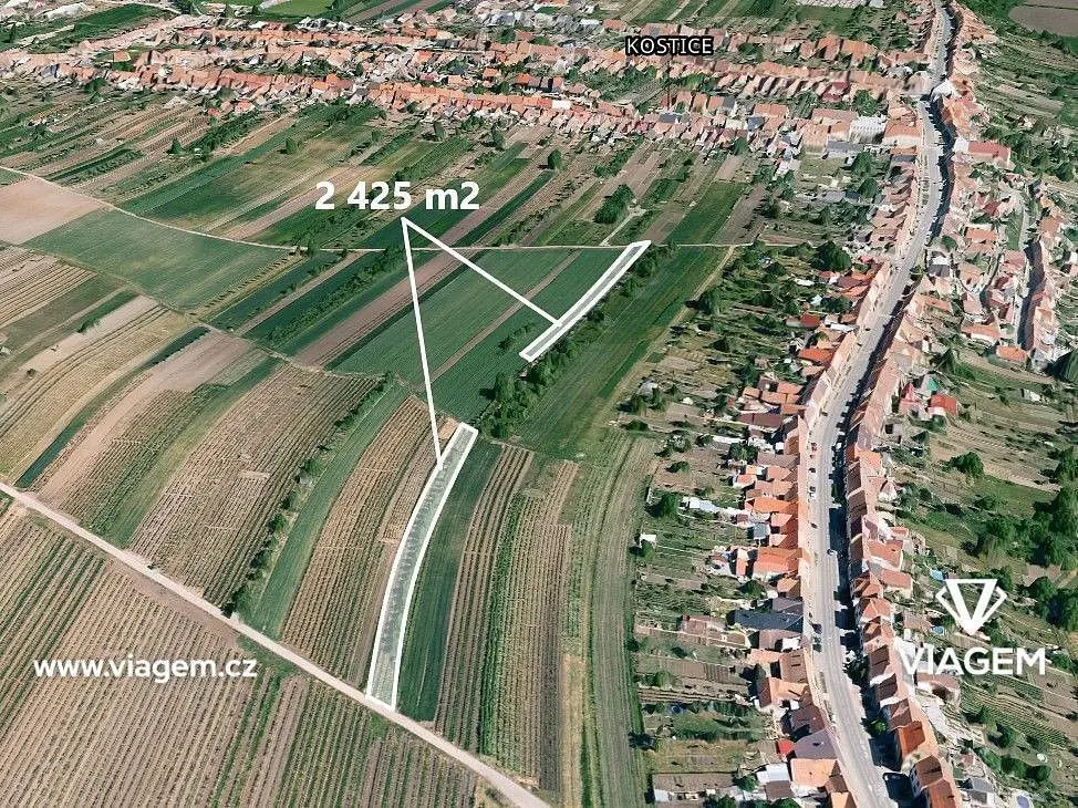 Prodej pozemku 1212 m², Kostice