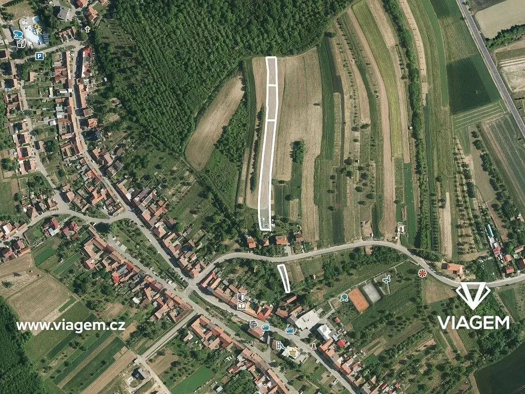 Prodej pozemku 1031 m², Uhřice u Kyjova · Uhřice