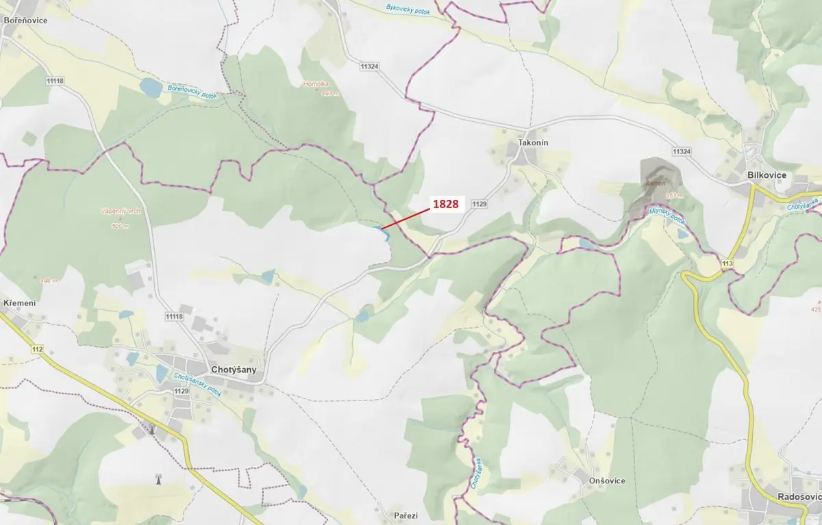 Prodej pozemku 1841 m², Chotýšany