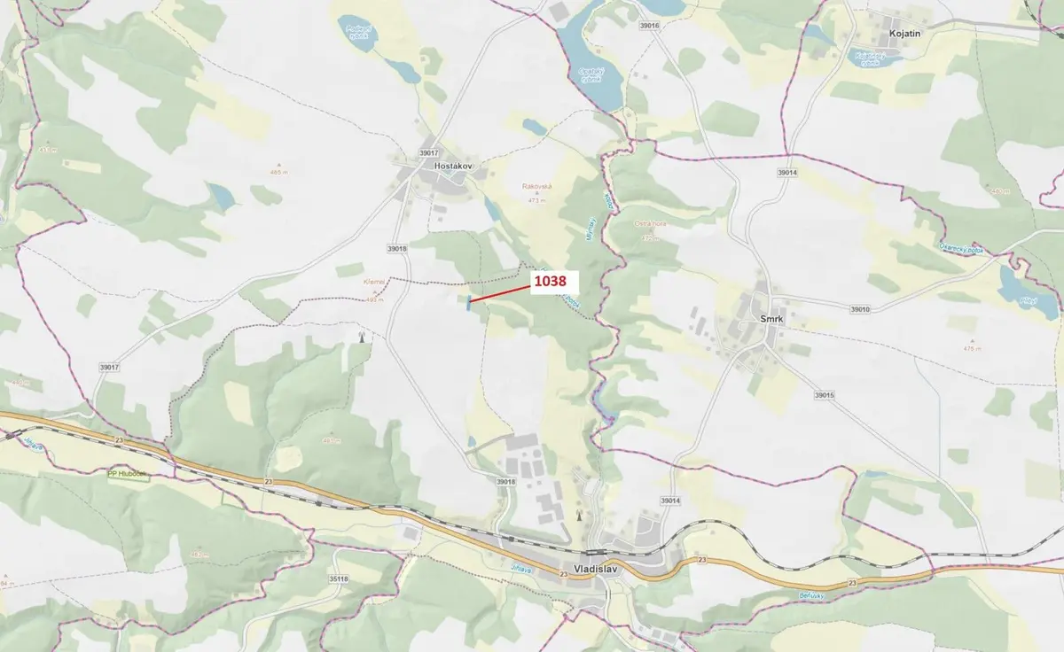 Prodej pozemku 1583 m², Vladislav