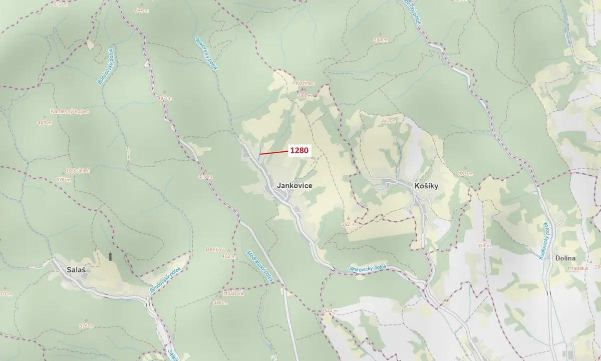 Prodej pozemku 461 m², Jankovice u Uherského Hradiště · Jankovice
