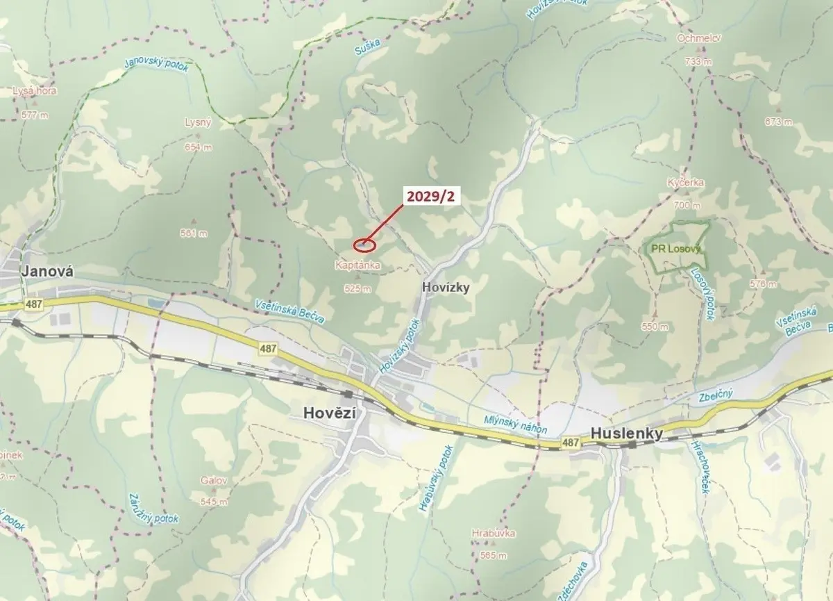 Prodej pozemku 788 m², Hovězí