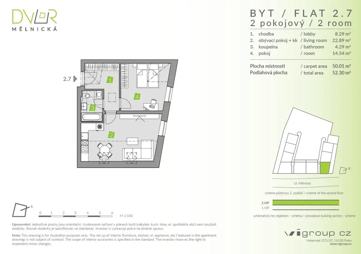 Prodej bytu 2+kk 50 m², Stará Boleslav · Brandýs nad Labem-Stará Boleslav