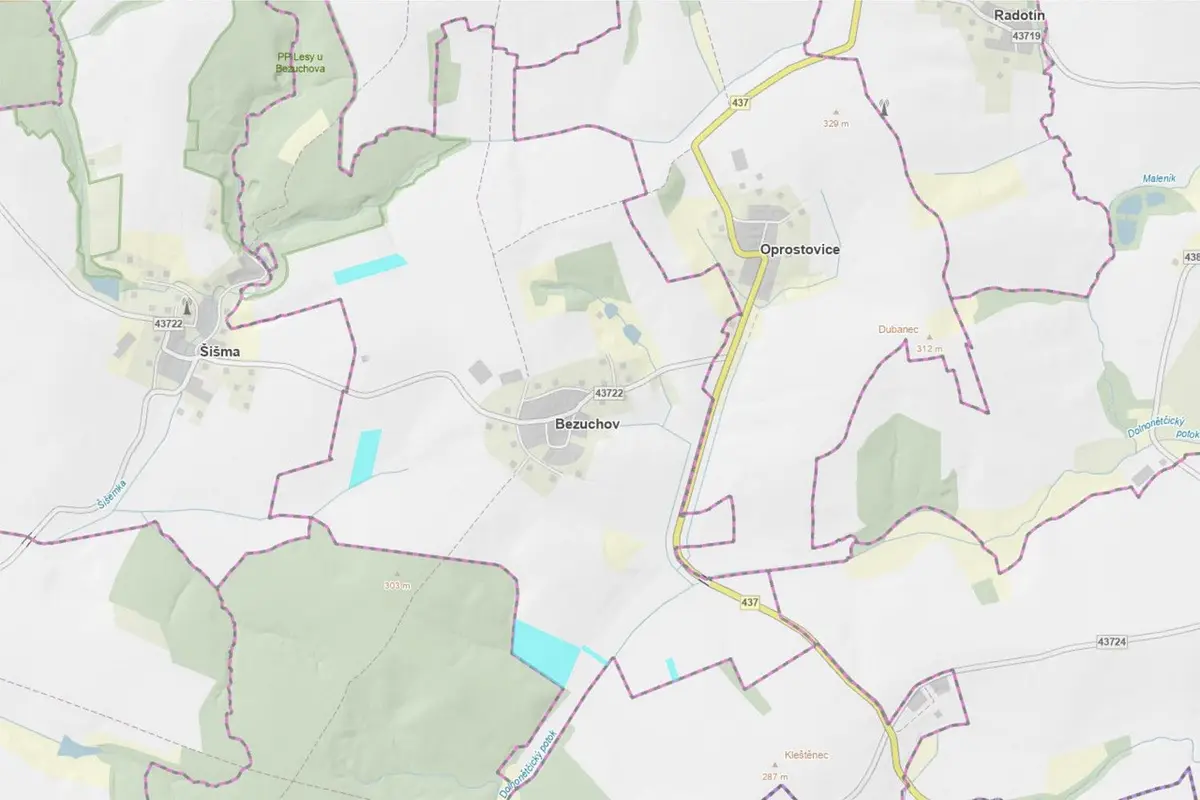 Prodej pozemku 10309 m², Bezuchov
