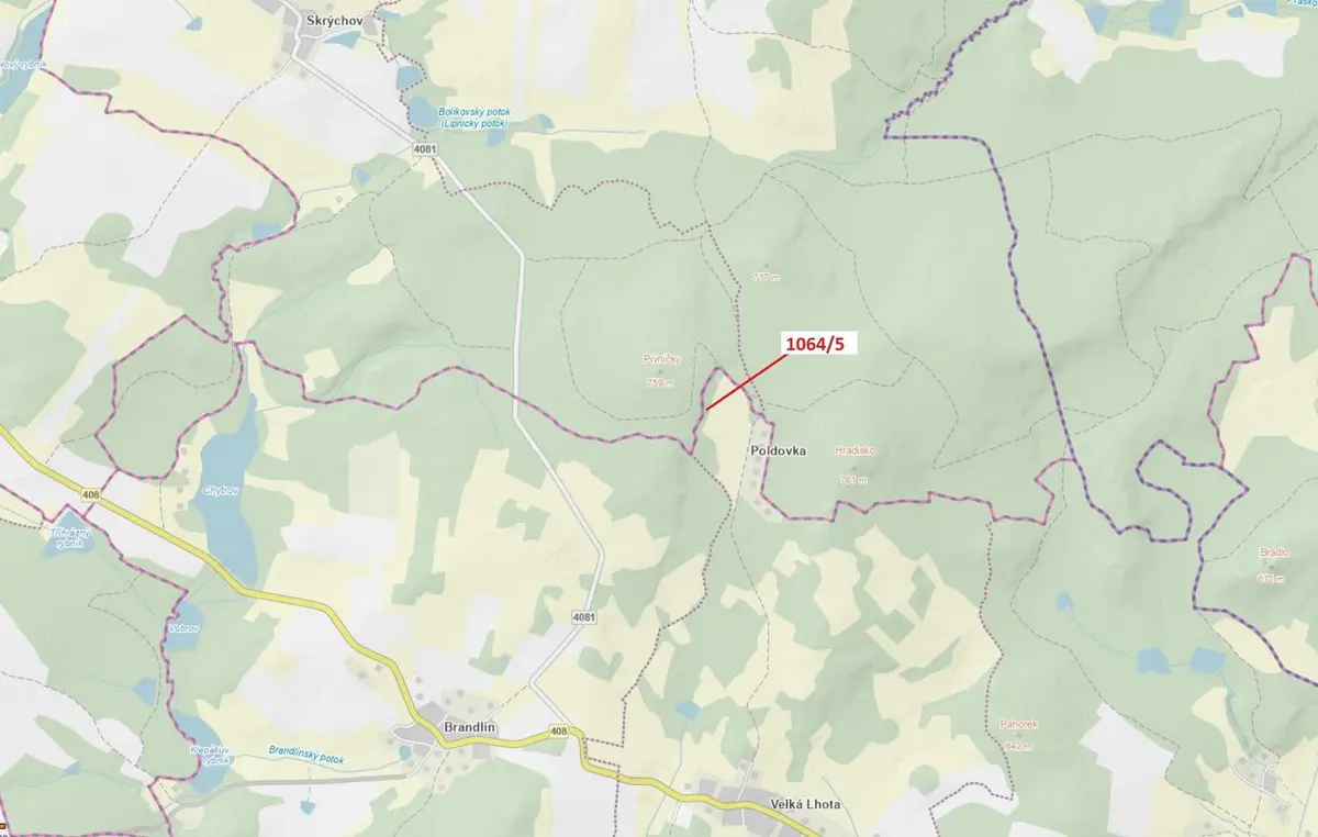Prodej pozemku 48 m², Olší · okres Jihlava Kraj Vysočina