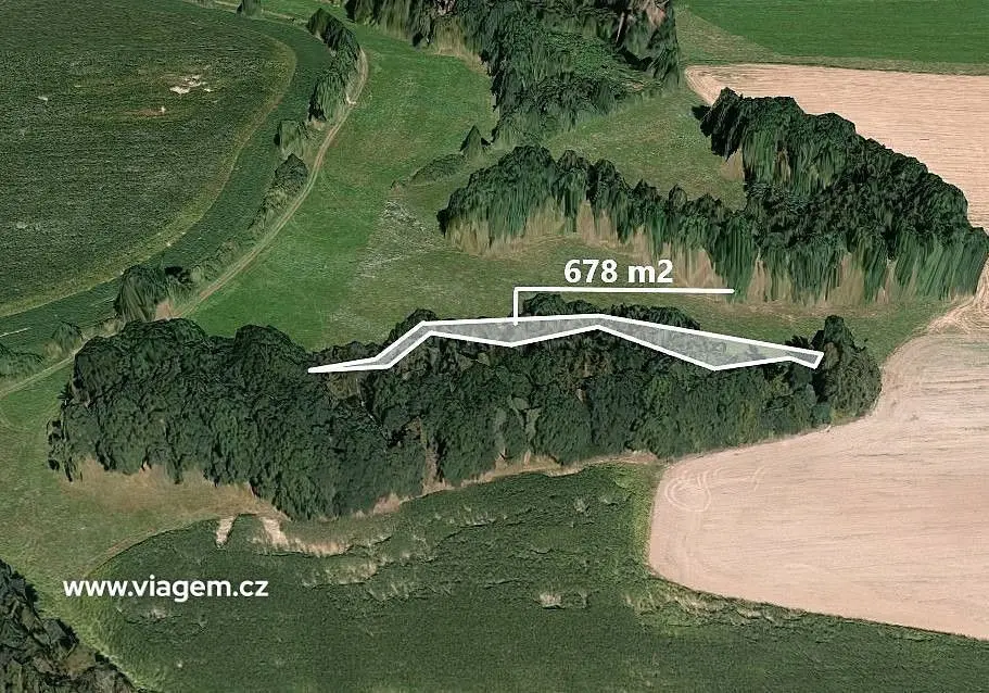 Prodej pozemku 678 m², Bořice u Domažlic · Zahořany