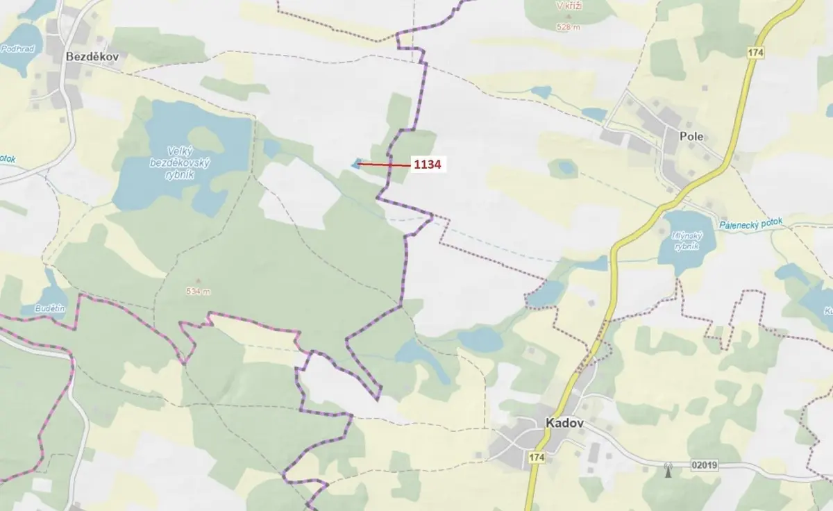 Prodej pozemku 1083 m², Kadov · okres Strakonice Jihočeský kraj