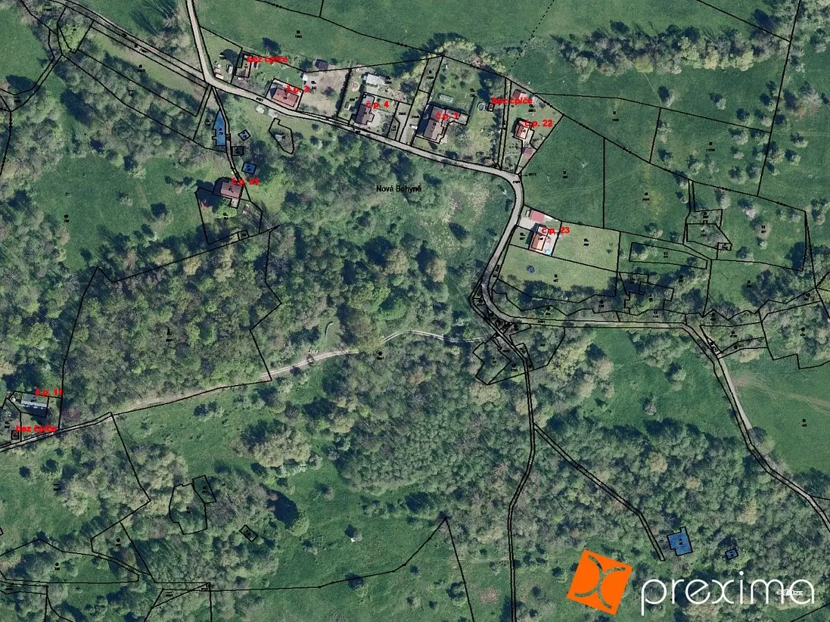 Prodej pozemku 478 m², Stará Bohyně · Malšovice