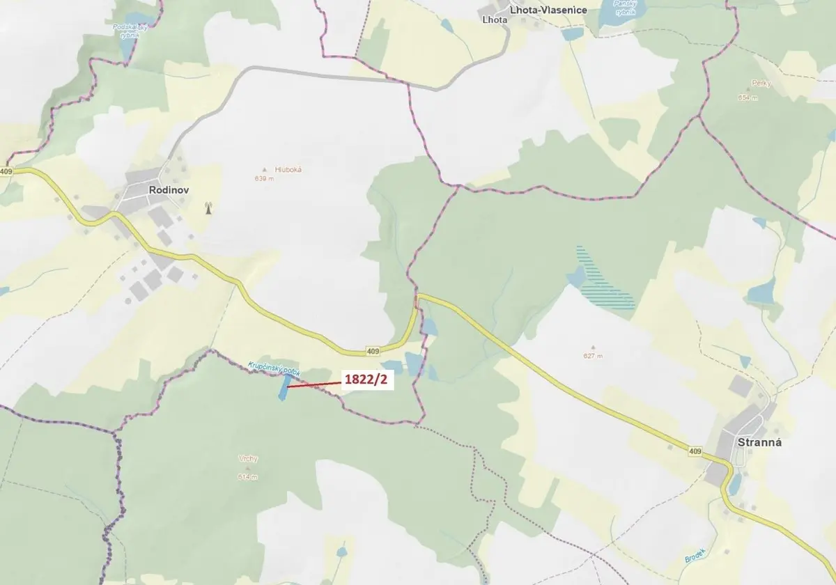 Prodej pozemku 5108 m², Štítné · Žirovnice