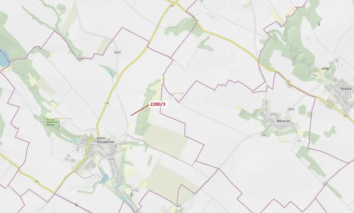 Prodej pozemku 8 m², Horní Dunajovice