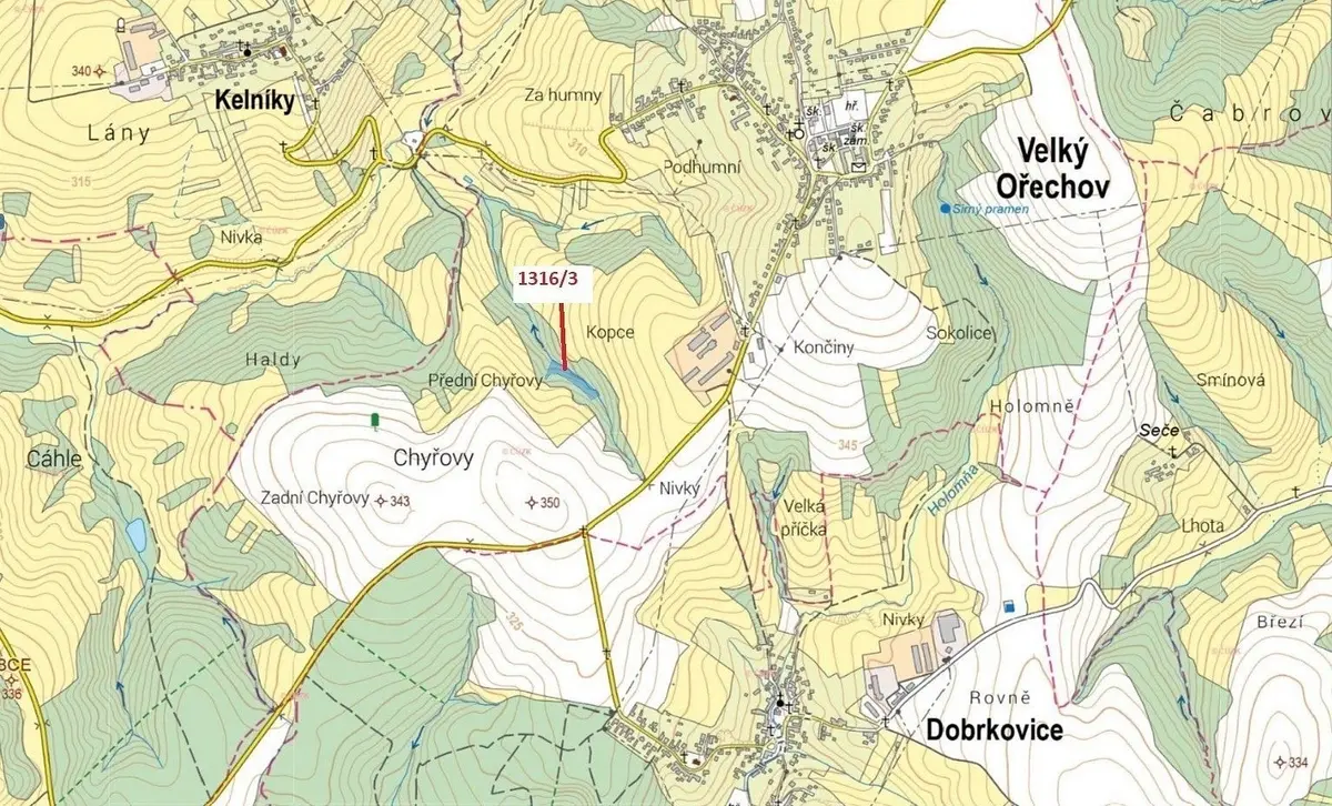 Prodej pozemku 5461 m², Velký Ořechov