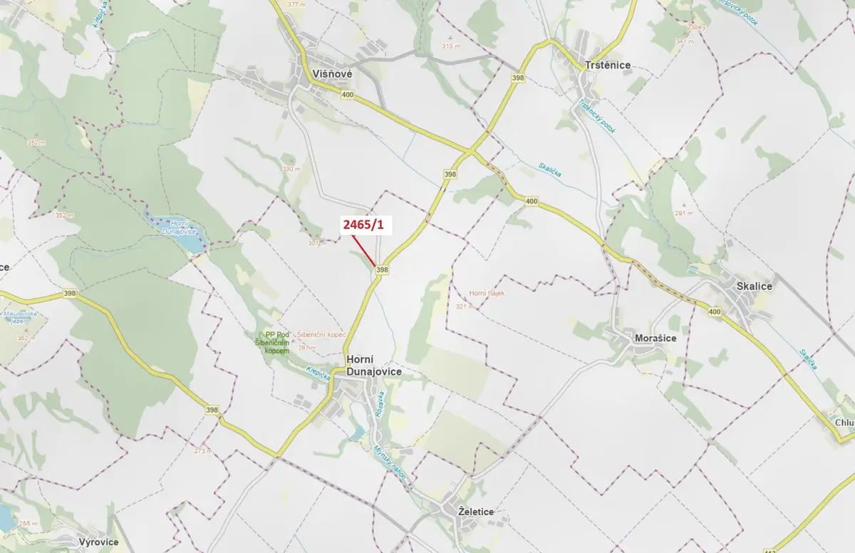 Prodej pozemku 134 m², Horní Dunajovice