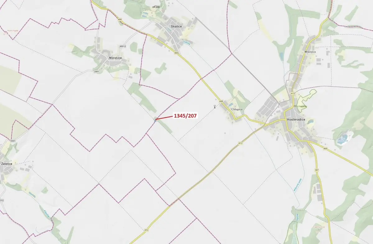 Prodej pozemku 1049 m², Morašice