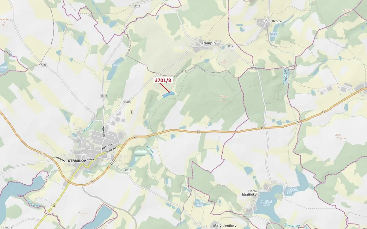 Prodej pozemku 11093 m², Strmilov